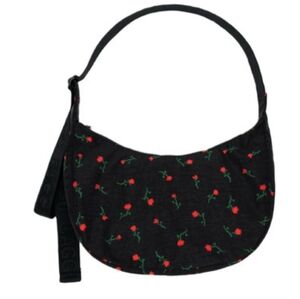 BAGGU Small Crescent Crossbody Bag In Painted Wildflower
